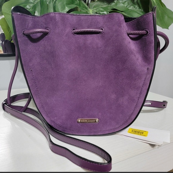Rebecca Minkoff Lulu Suede Crossbody in Blackberry - Picture 7 of 7